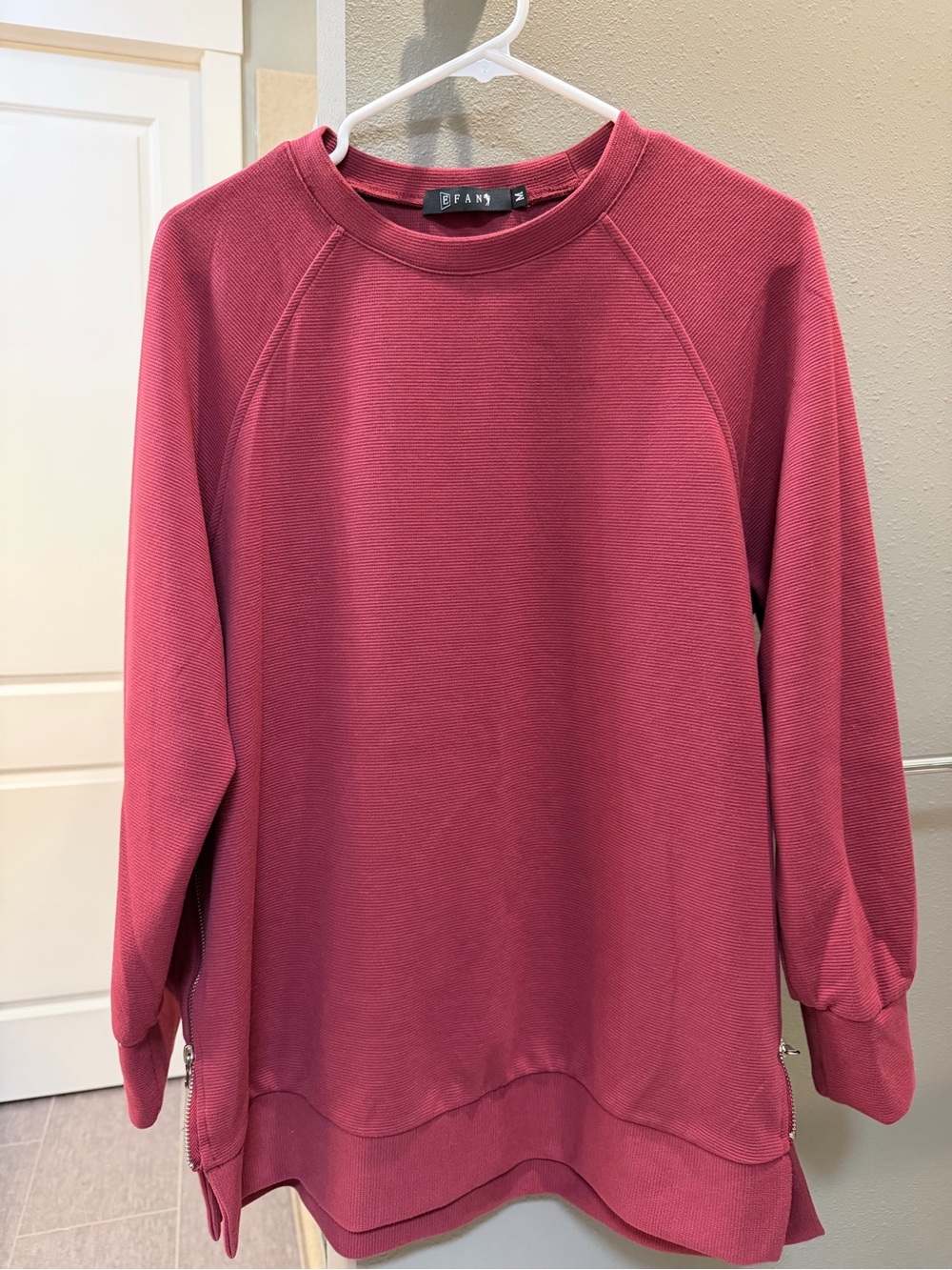 bp Crewneck Pullover Sweater in Raspberry